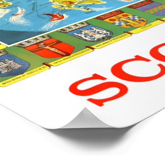 Poster de voyage écossais vintage (Coin)