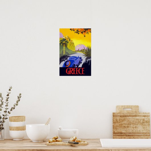 poster de voyage en Grèce (Cuisine)