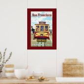Poster de voyage en téléphérique de San Francisco  (Cuisine)