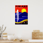 Poster de voyage Finlande vintage (Cuisine)