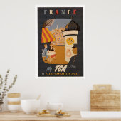 Poster de voyage France Retro (Cuisine)