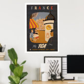 Poster de voyage France Retro (Bureau à domicile)