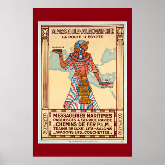 Poster de voyage France vintage en Egypte
