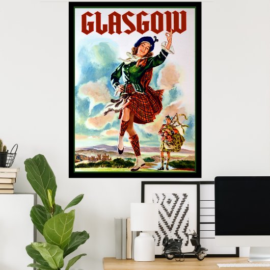 Poster de voyage Glasgow (Bureau à domicile)
