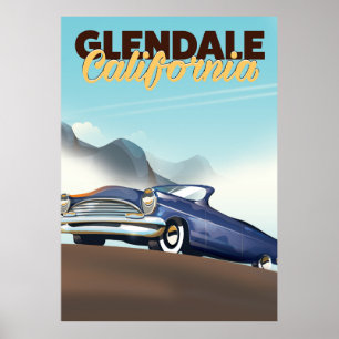 poster de voyage Glendale, Californie