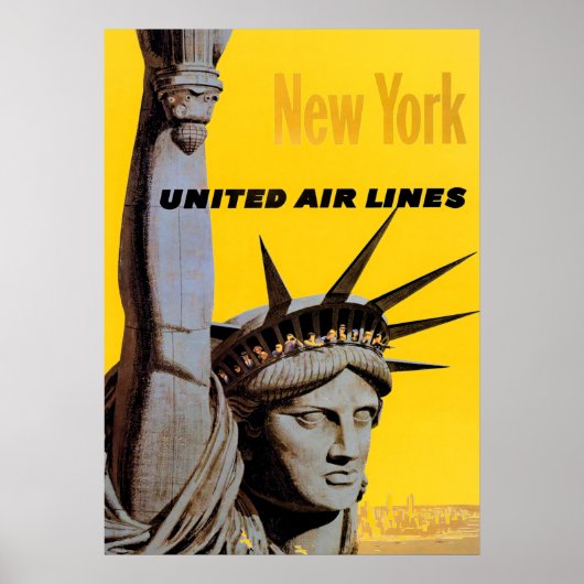 Poster de voyage Grey Yellow New York City (Devant)