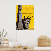 Poster de voyage Grey Yellow New York City (Cuisine)