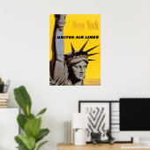 Poster de voyage Grey Yellow New York City (Bureau à domicile)