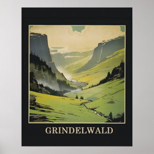 Poster de voyage Grindelwald Suisse