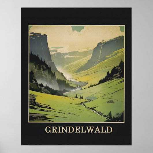 Poster de voyage Grindelwald Suisse (Devant)