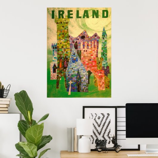 POSTER DE VOYAGE IRLANDE (Bureau à domicile)