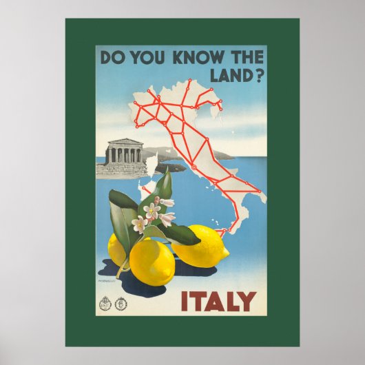 Poster de voyage Italie vintage (Devant)