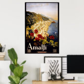 Poster de voyage italien Vintage Amalfi (Bureau à domicile)