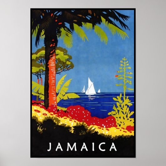 Poster de voyage Jamaïque Vintage Retro Art Déco (Devant)