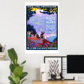Poster de voyage La Route des Alpes (années 1920) (Bureau à domicile)