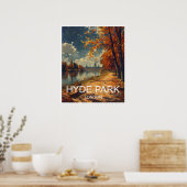 Poster de voyage London England Hyde Park (Cuisine)
