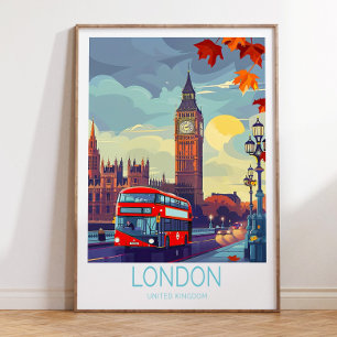 Poster de voyage Londres, Royaume-Uni Travel Wall