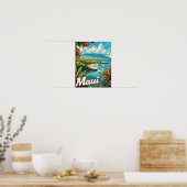 Poster de voyage Maui Hawaii Poster d'art Imprimer (Cuisine)