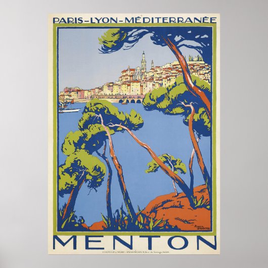 Poster de voyage Menton (Devant)