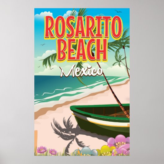 Poster de voyage mexicain de Rosarito Beach (Devant)