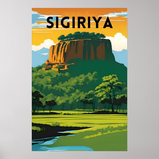 Poster de voyage minimal Sigiriya (Devant)