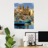 Poster de voyage Msida Malta (Bureau à domicile)