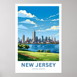 Poster de voyage New Jersey États-Unis