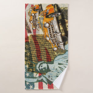 Poster de voyage new-yorkais vintage.