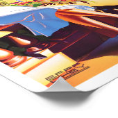 Poster de voyage Nice France vintage (Coin)