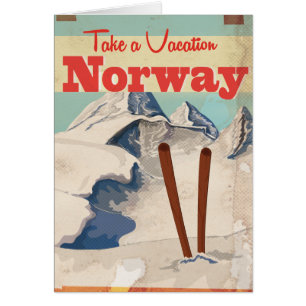 Poster de voyage Norvège vintage