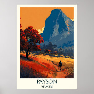 Poster de voyage Payson Arizona Retro   Vintage Mo