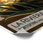 Poster de voyage Portofino vintage (Coin)