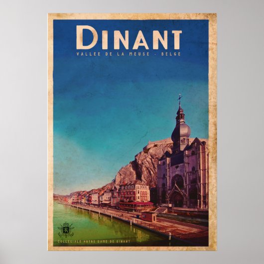 Poster de voyage pour dinant vintage (Devant)
