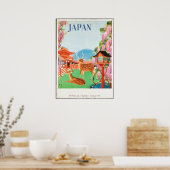 Poster de voyage pour les cerfs et la pagode japon (Cuisine)