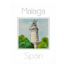 Poster de voyage pour Malaga Espagne