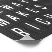 Poster de voyage pour panneau numérique de l'aérop (Coin)