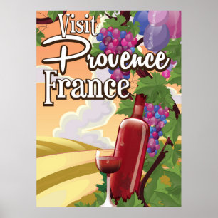 Poster de voyage Provence France Vineyeard