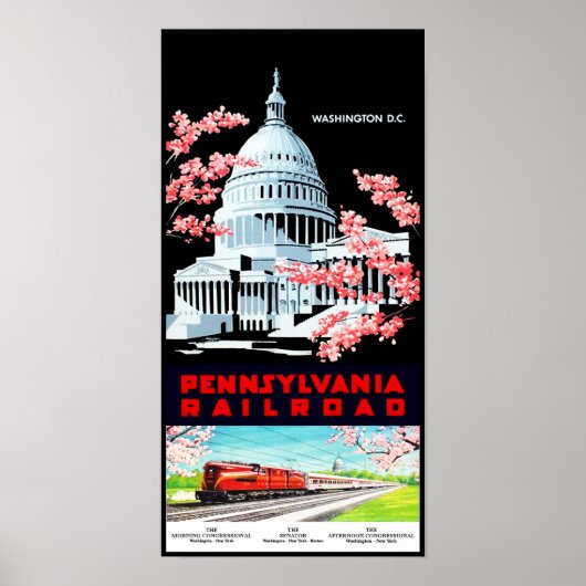 Poster de voyage Retro de Washington DC (Devant)