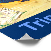 poster de voyage rétro Tripoli, Libye (Coin)