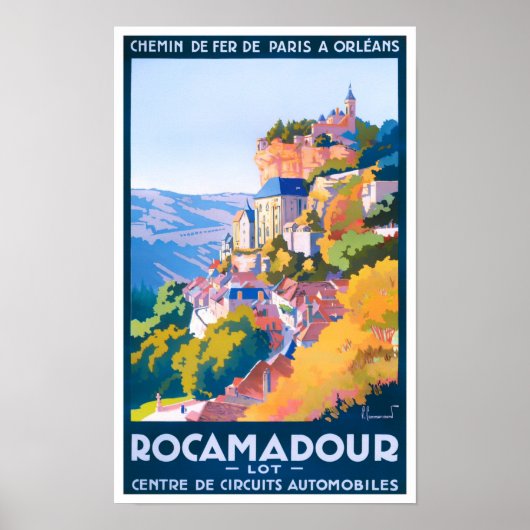 Poster de voyage Rocamadour France vintage (Devant)