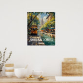 Poster de voyage San Antonio Texas (Cuisine)