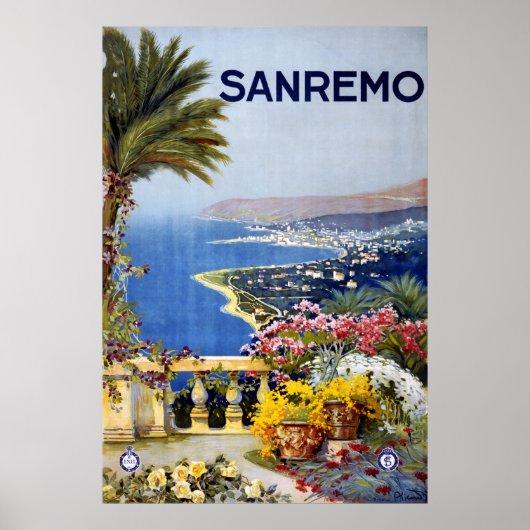 Poster de voyage Sanremo Italie (Devant)