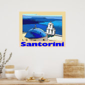 Poster de voyage Santorini Greese (Cuisine)