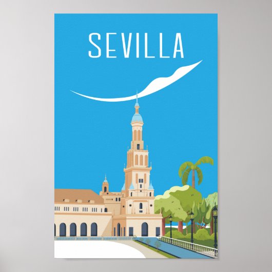 poster de voyage Sevilla Espagne (Devant)