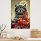 Poster de voyage Space Cat Disco (Cuisine)