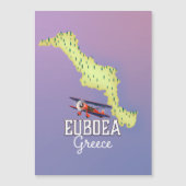 poster de voyage sur la carte Euboea Grèce (Devant)