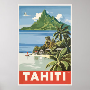 Poster de voyage Tahiti