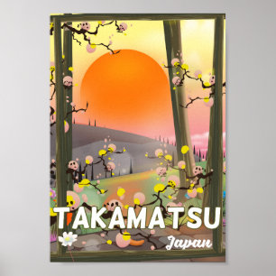 Poster de voyage Takamatsu japon