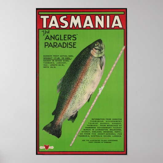 Poster de voyage Tasmanie vintage (Devant)