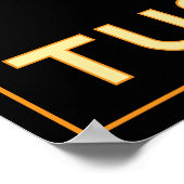 Poster de voyage toscane art déco rétro italie (Coin)